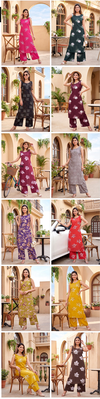 Naisha K 941 Rayon Discharge Printed Kurti With Bottom Exporters In India